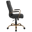 Scranton & Co High Back Leather Swivel Office Chair in Black