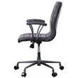 Scranton & Co Executive Office Chair in Black Top Grain Leather