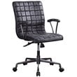 Scranton & Co Executive Office Chair in Black Top Grain Leather
