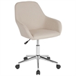 Scranton & Co Contemporary Faux Leather Mid-Back Swivel Office Chair in Black