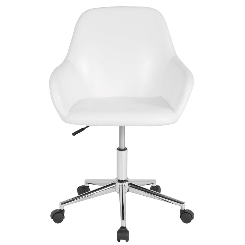 Scranton & Co Cortana Home Mid Back Leather Swivel Office Chair