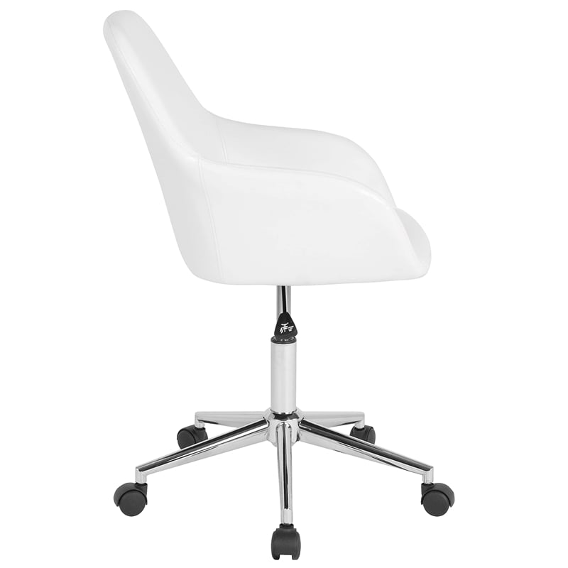 Scranton & Co Cortana Home Mid Back Leather Swivel Office Chair