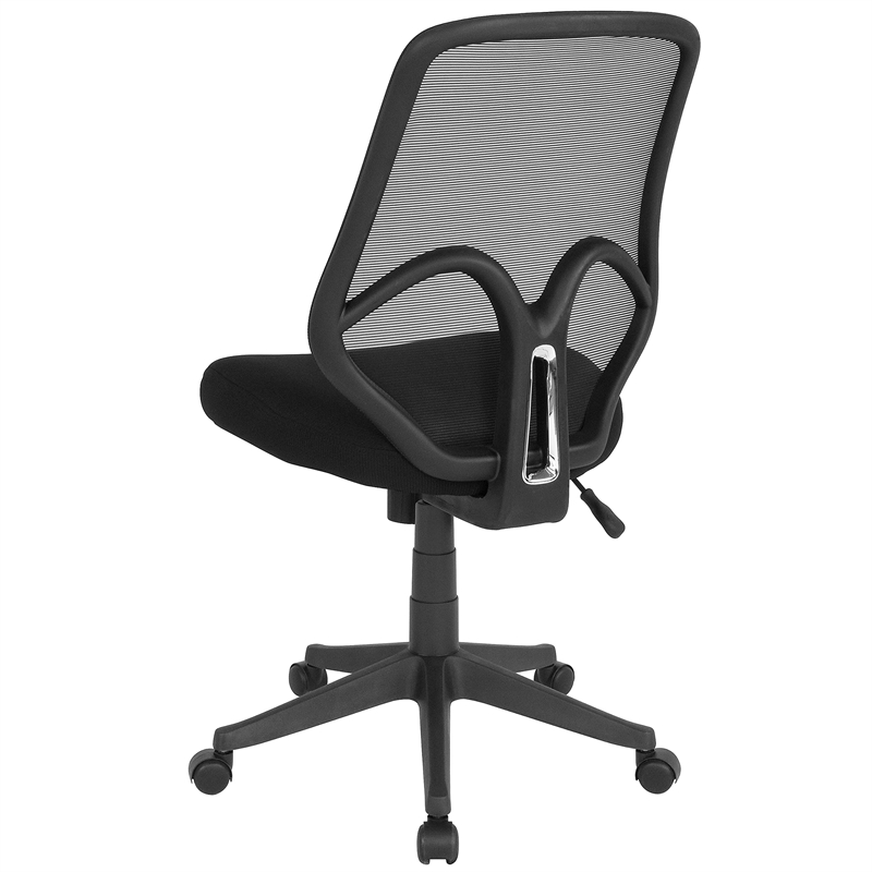 Scranton & Co Modern High Back Mesh Swivel Office Chair in Black
