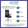 Scranton & Co Modern High Back Mesh Swivel Office Chair in Black