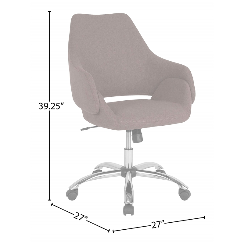 Scranton & Co Contemporary Mid Back Swivel Office Chair in Brown