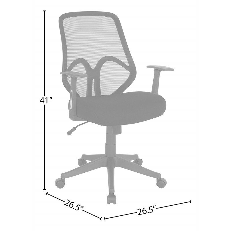 Scranton & Co Modern High Back Mesh Swivel Office Chair in Black