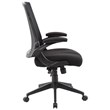 Scranton & Co Modern Mesh Swivel Flip Arm Office Chair in Black