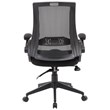 Scranton & Co Modern Mesh Swivel Flip Arm Office Chair in Black