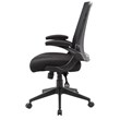 Scranton & Co Modern Mesh Swivel Flip Arm Office Chair in Black