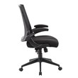 Scranton & Co Modern Mesh Swivel Flip Arm Office Chair in Black