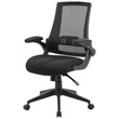 Scranton & Co Modern Mesh Swivel Flip Arm Office Chair in Black