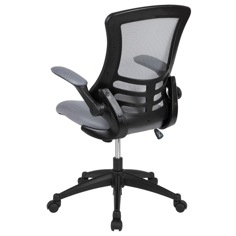 Scranton & Co Mid Back Mesh Office Swivel Chair in Dark Gray