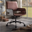 Scranton & Co Executive Office Chair with Lift in Cocoa Top Grain Leather