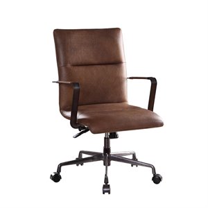 Scranton & Co Executive Office Chair with Lift in Vintage Chocolate