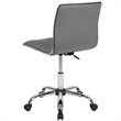 Scranton & Co Low Back Faux Leather Office Swivel Chair in Light Gray