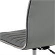 Scranton & Co Low Back Faux Leather Office Swivel Chair in Light Gray