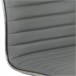 Scranton & Co Low Back Faux Leather Office Swivel Chair in Light Gray