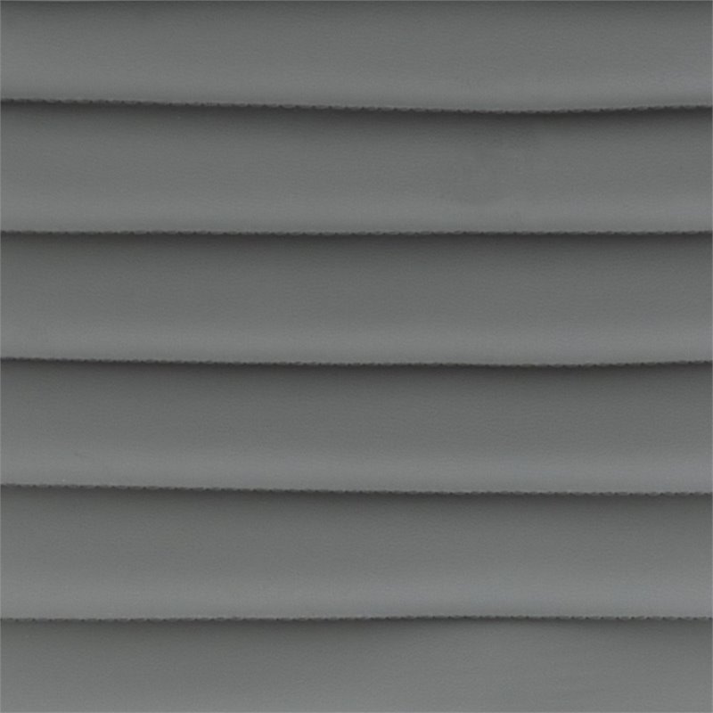 Scranton & Co Low Back Faux Leather Office Swivel Chair in Light Gray