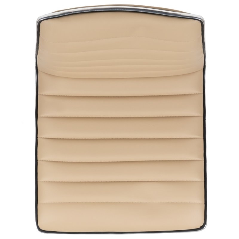 Scranton & Co Contemporary Vinyl Low Back Swivel Office Chair in Tan