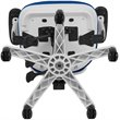 Scranton & Co Mid Back Executive Mesh Office Swivel Chair in Blue and White