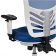 Scranton & Co Mid Back Executive Mesh Office Swivel Chair in Blue and White