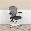 Scranton & Co Mid Back Executive Mesh Office Swivel Chair in Gray and White