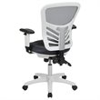 Scranton & Co Mid Back Executive Mesh Office Swivel Chair in Gray and White
