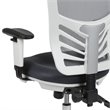 Scranton & Co Mid Back Executive Mesh Office Swivel Chair in Gray and White