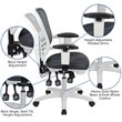 Scranton & Co Mid Back Executive Mesh Office Swivel Chair in Gray and White