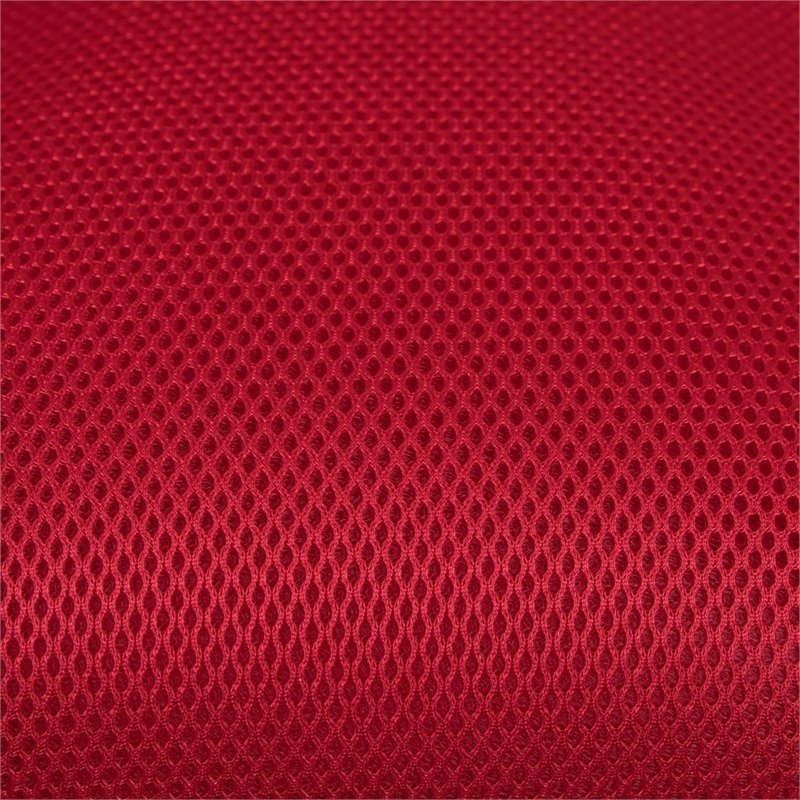 Scranton & Co Contemporary Mesh Fabric Mid Back Executive Swivel Chair in Red