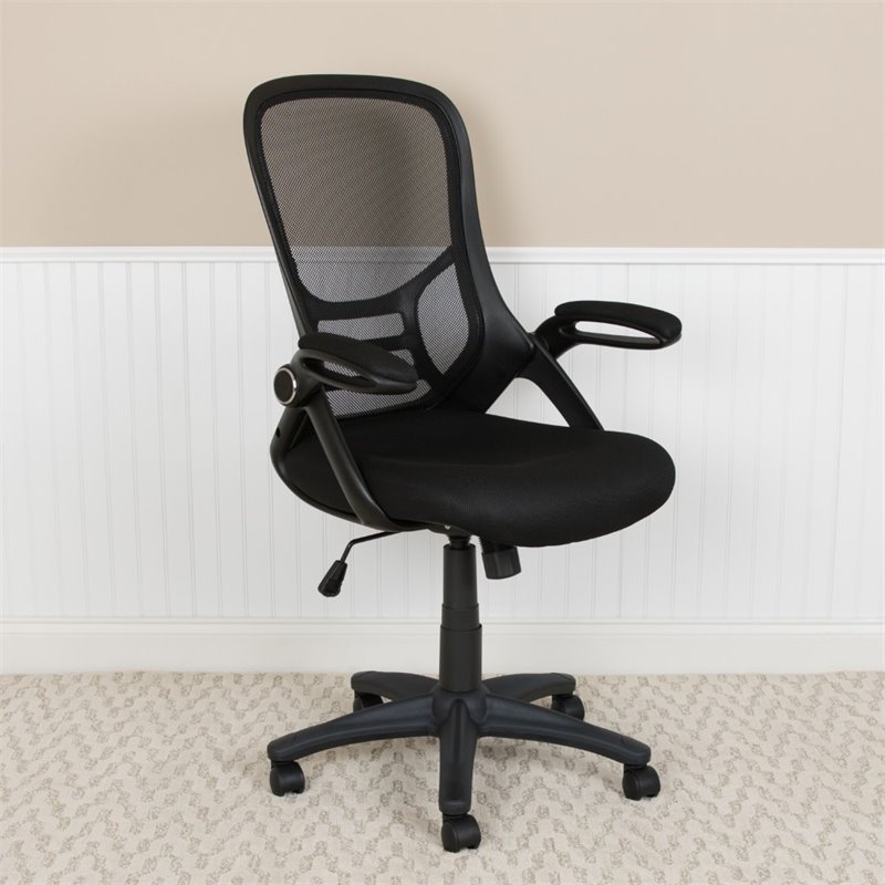 Scranton & Co High-Back Ergonomic Mesh Office Swivel Chair in Black