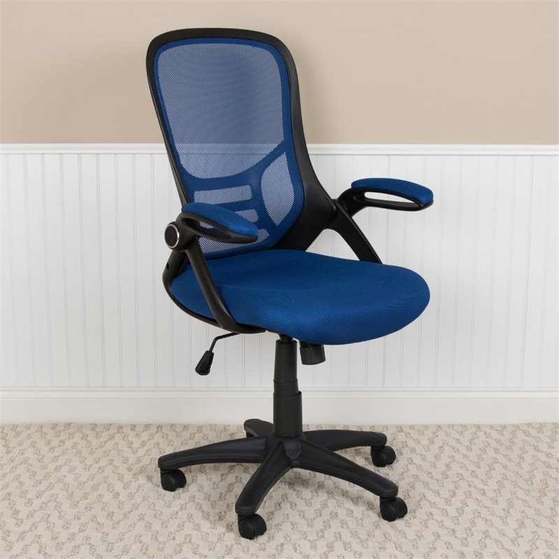 Scranton & Co High-Back Ergonomic Mesh Office Swivel Chair in Blue