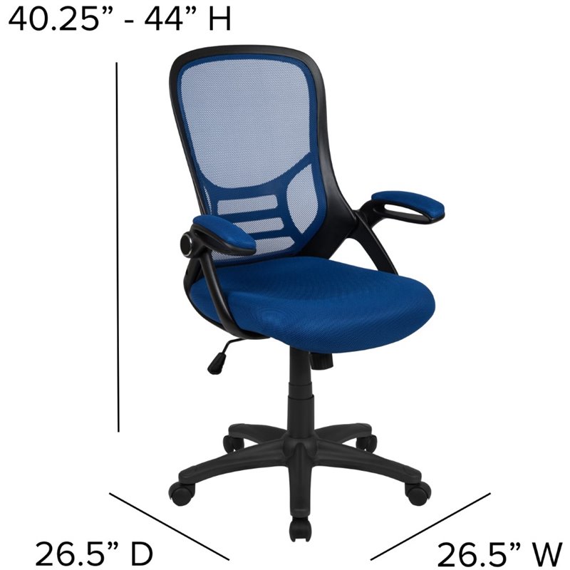 Scranton & Co High-Back Ergonomic Mesh Office Swivel Chair in Blue