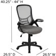 Scranton & Co High-Back Ergonomic Mesh Office Swivel Chair in Light Gray