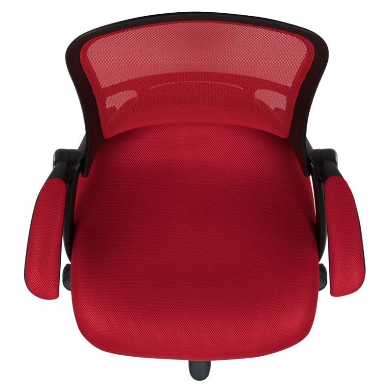 Scranton & Co High-Back Ergonomic Mesh Office Swivel Chair in Red