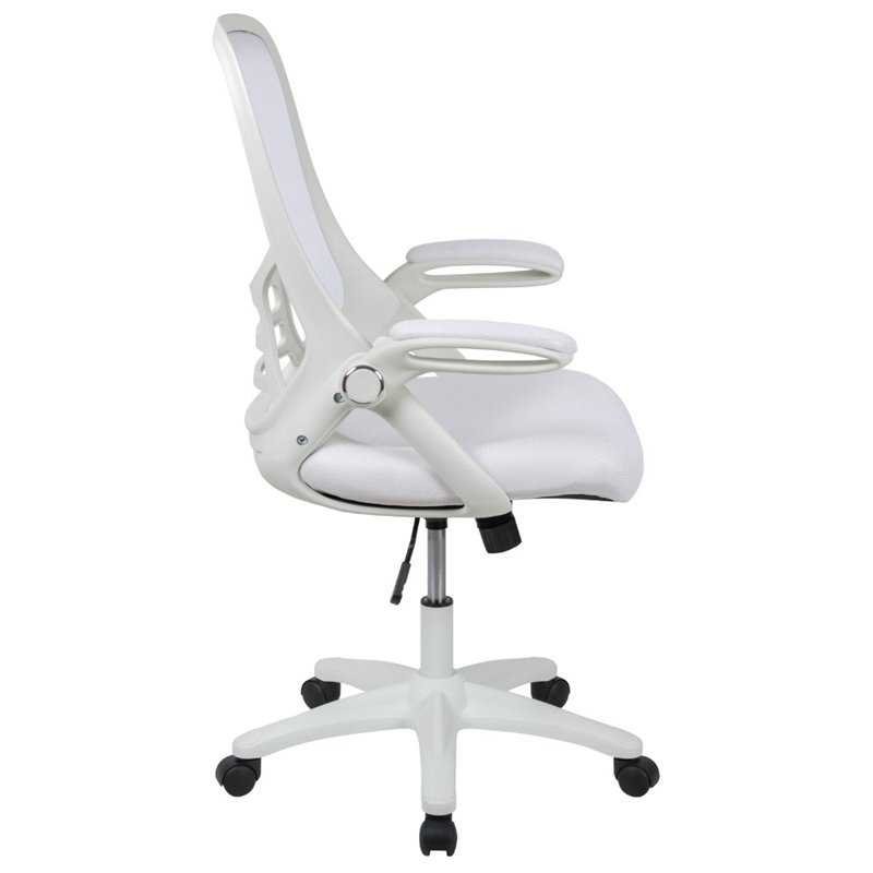 Scranton & Co Mesh White Office Chair High-Back Ergonomic 40.25