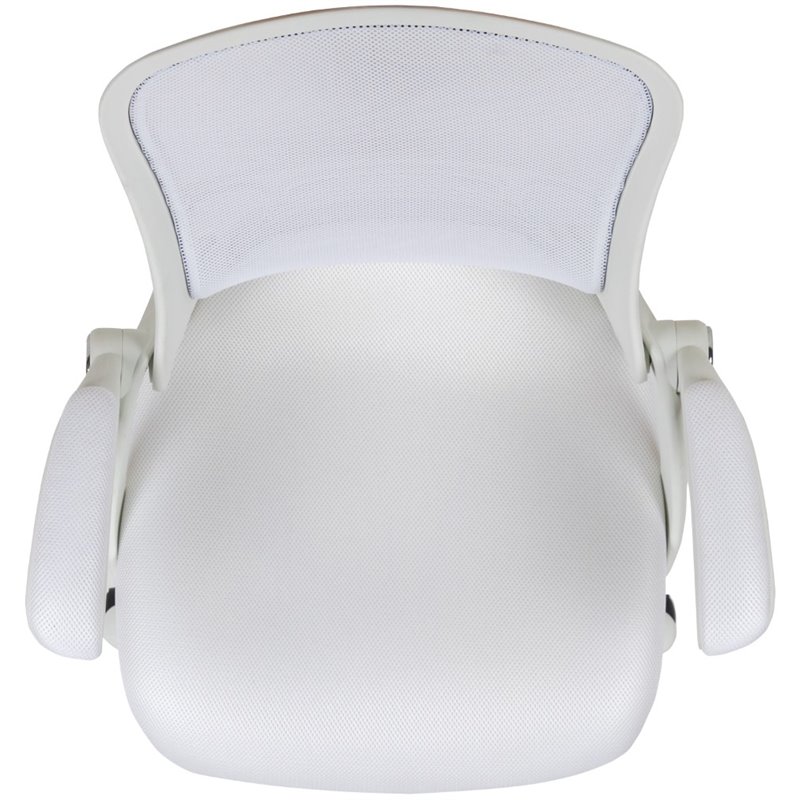 Scranton & Co Mesh White Office Chair High-Back Ergonomic 40.25
