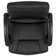 Scranton & Co Contemporary Faux Leather Mid Back Swivel Office Chair in Black