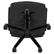 Scranton & Co Contemporary Faux Leather Mid Back Swivel Office Chair in Black