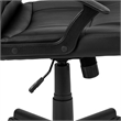 Scranton & Co Contemporary Faux Leather Mid Back Swivel Office Chair in Black