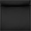 Scranton & Co Contemporary Faux Leather Mid Back Swivel Office Chair in Black