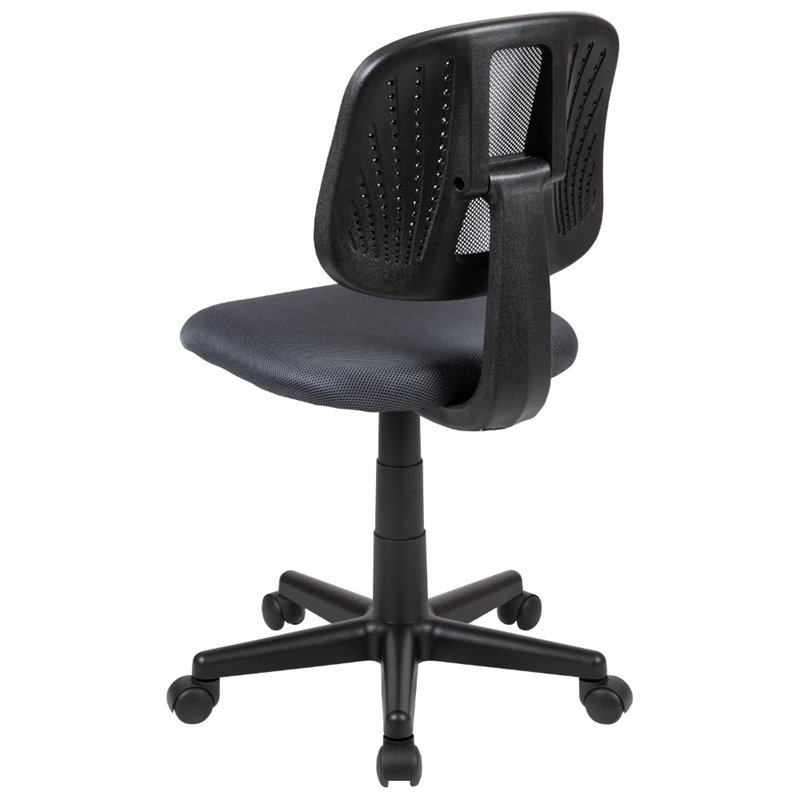 Scranton & Co Modern Pivot Mesh Back Office Swivel Chair in Gray