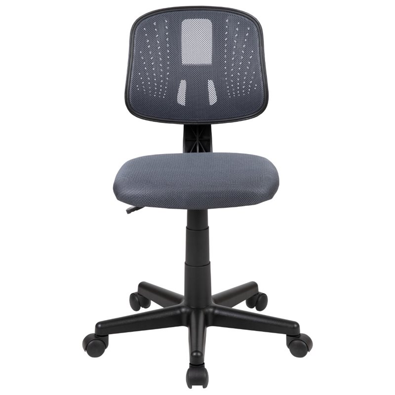 Scranton & Co Modern Pivot Mesh Back Office Swivel Chair in Gray
