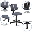 Scranton & Co Modern Pivot Mesh Back Office Swivel Chair in Gray