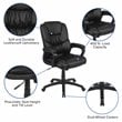 Scranton & Co Contemporary Ergonomic Leather Chair in Black