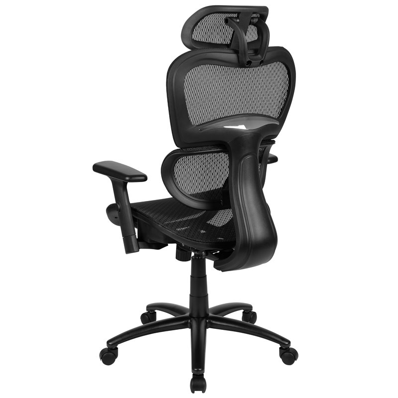 Scranton & Co Modern Ergonomic Mesh Office Desk Chair in Black