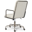 Scranton & Co Modern Executive Fabric Desk Chair in Cream