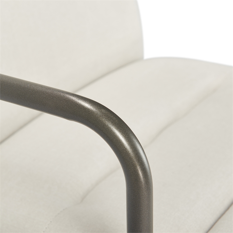 Scranton & Co Modern Executive Fabric Desk Chair in Cream