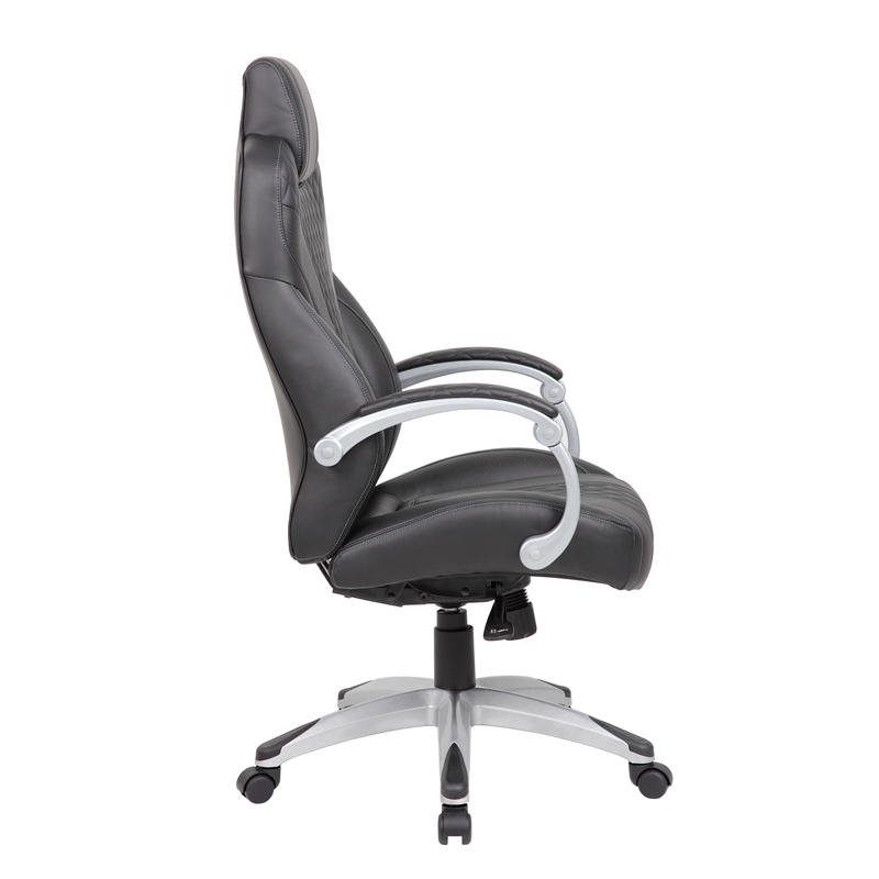 Scranton & Co Contemporary Executive Hinged Arm Chair in Black