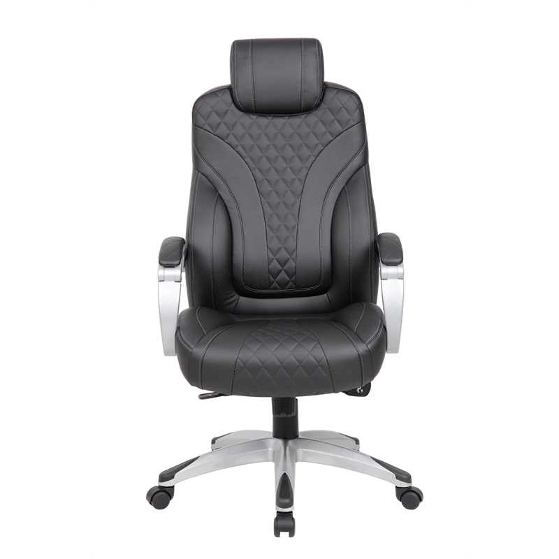 Scranton & Co Contemporary Executive Hinged Arm Chair in Black